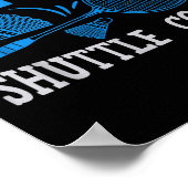 Poster Badminton Racket Fun Player I Love Shuttle S  (Coin)