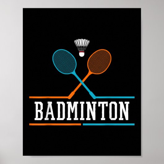 Poster Badminton Racket Shutt Team Coach Badminton Play (Devant)