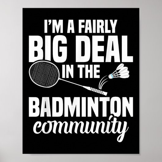 Poster Badminton Racket Shuttle A Assez Grand Badminton P (Devant)