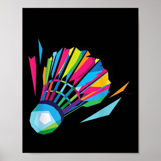 Poster Badminton Shuttle Badminton  (Devant)