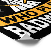 Poster Badminton Shuttle Racket Badminton Player  (Coin)