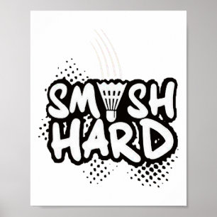 Poster Badminton Smash Hard Champion Cadeau