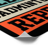 Poster Badminton Sport Player Retro Funny Cadeau (Coin)