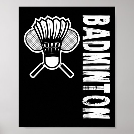 Poster Badminton sportif (Devant)
