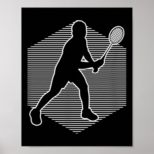 Poster Badminton Squash femmes navette hommes (Devant)