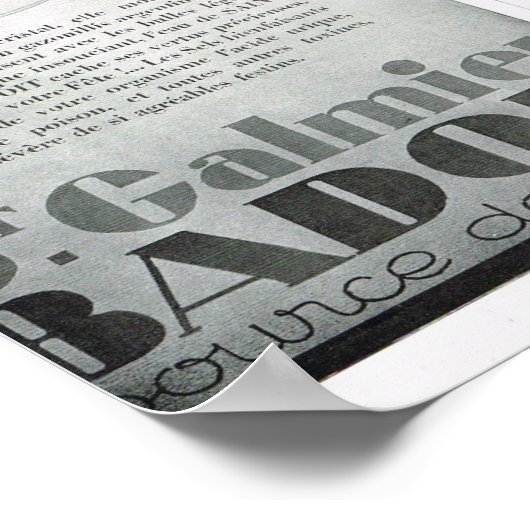 Poster Badoit, Meccano (Coin)