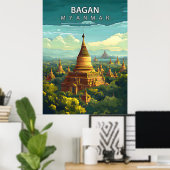 Poster Bagan, Myanmar : Une tapisserie intemporelle (Bureau à domicile)
