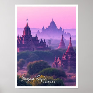 Poster Bagan Temples Myanmar la belle place touristique