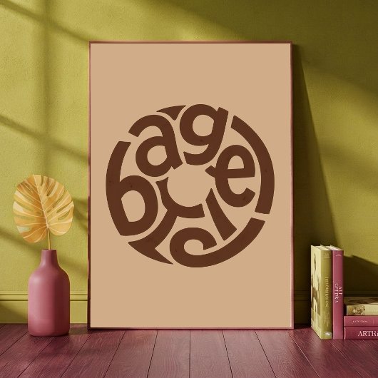 Poster Bagel Bakery Typographic Art Cozy Kitchen Café