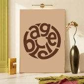 Poster Bagel Bakery Typographic Art Cozy Kitchen Café