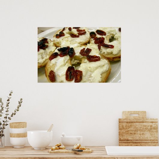 Poster Bagel grillé au fromage de chèvre (Cuisine)