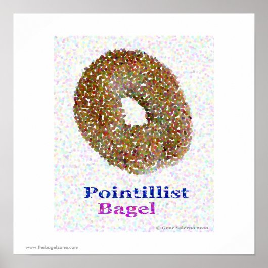 Poster Bagel Pointilliste (Devant)