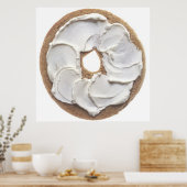 Poster Bagel with Cream Cheese (Cuisine)