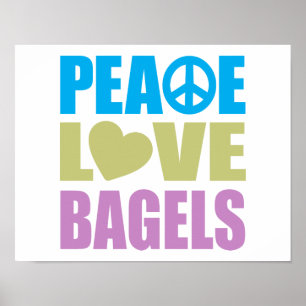 Poster Bagels d'amour de paix