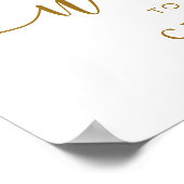 Poster Bague de bienvenue de mariage de Noël or botanique (Coin)