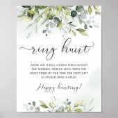 Poster Bague de verdure chasse nuptiale jeu de douche (Devant)