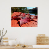 Poster Bague fiançailles sur une feuille d'automne (Cuisine)