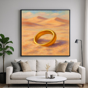 Poster Bague Perdue - Style de peinture pastel