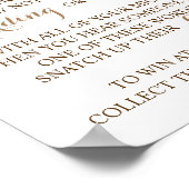 Poster Bague sur Fête des mariées rose florale Jeu (Coin)