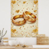 Poster Bagues de mariage Art (Cuisine)