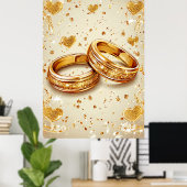 Poster Bagues de mariage Art (Bureau à domicile)