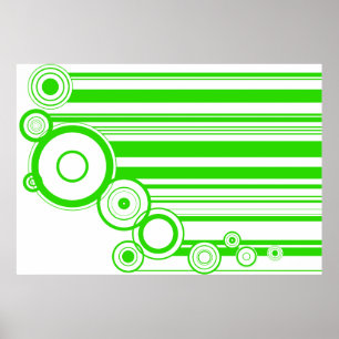 Poster Bagues et rayures vertes