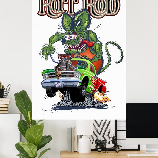 Poster Baguette chauffante de dessin (Bureau à domicile)