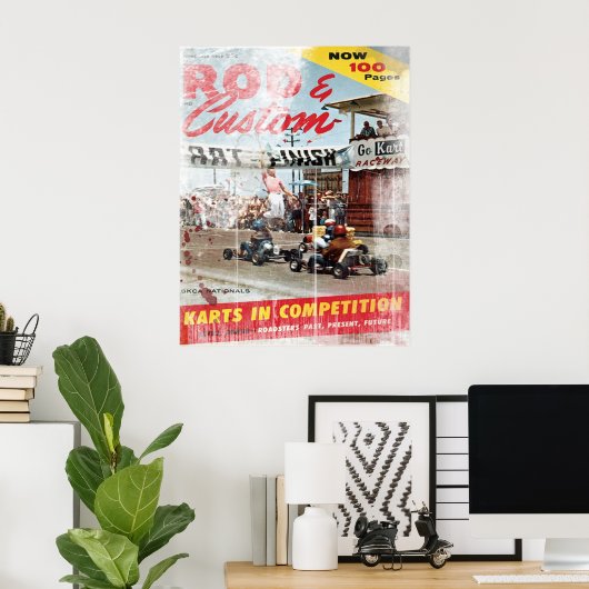 Poster Baguette & Custom, Karts en Compétition Imprimer (Bureau à domicile)