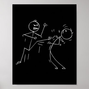 Poster Baguette karaté Funny Figure Karate