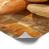 Poster Baguette, pain, à vendre dans la rue par hawker. (Coin)