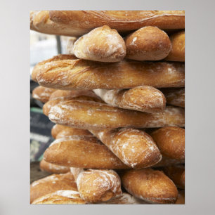 Poster Baguettes fraîches d'artisan