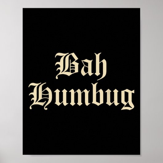 Poster Bah Humbug - Drôle Alternative Mpy Christmas Fun D (Devant)