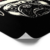 Poster Bah Humpug Funny Pug Christmas Mpy Dog Lover Men  (Coin)