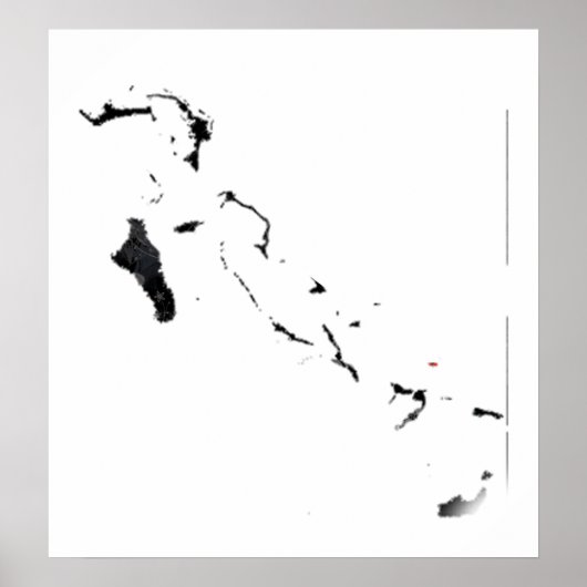 Poster Bahamas Flag Map full size (Devant)