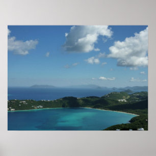 Poster Baie de Magens, St. Thomas Belle Scène d'Île