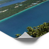 Poster Baie de Magens, St. Thomas Belle Scène d'Île (Coin)