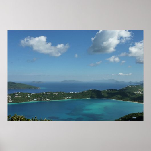 Poster Baie de Magens, St. Thomas Belle Scène d'Île (Devant)