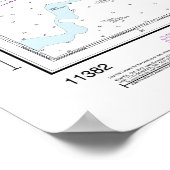 Poster Baie de Pensacola et approches Graphique nautique  (Coin)