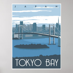 Poster Baie de Tokyo en journée