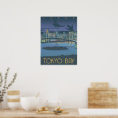 Poster Baie de Tokyo la nuit (Cuisine)