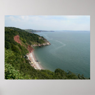 Poster Baie d'Oddicombe, Torquay, Angleterre