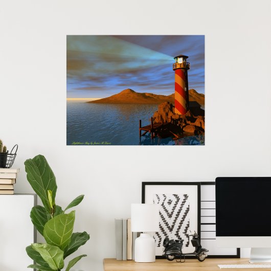 Poster Baie du phare (Bureau à domicile)