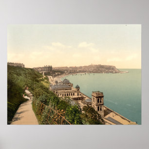 Poster Baie du sud, Scarborough, Yorkshire, Angleterre