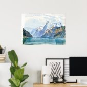 Poster Baie d'Uri, Brunnen par John Sargent (Bureau à domicile)