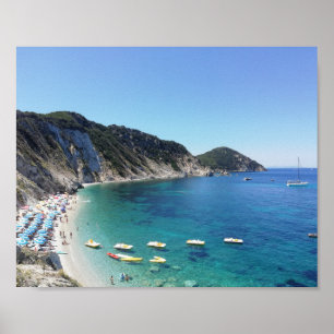 Poster Baie turquoise sur la mer italienne - photographie