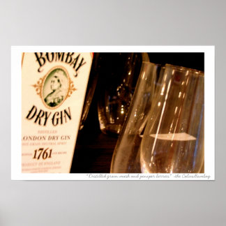 Poster Baies à grains distillée et à genièvre