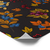 Poster Baies d'automne sur chocolat brun 2 (Coin)