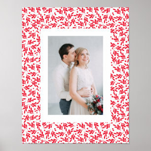 Poster Baies de houx rouges et blanches Vacances