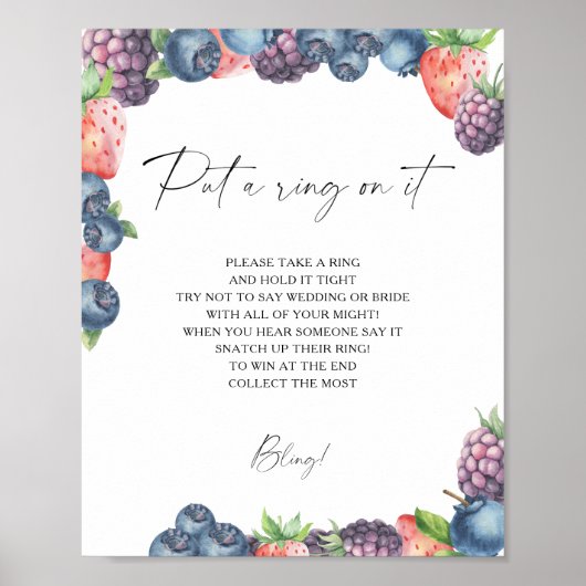 Poster Baies - jeu de mariage de printemps (Devant)