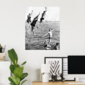 Poster Baignade à la jetée Imprimer - 1780264 (Bureau à domicile)